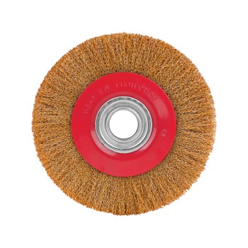 Perie circulara din sarma otel acoperire alama 6/150mm