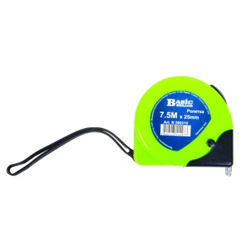 Ruleta carcasa ABS dublu-stop 5.0m x25mm BS