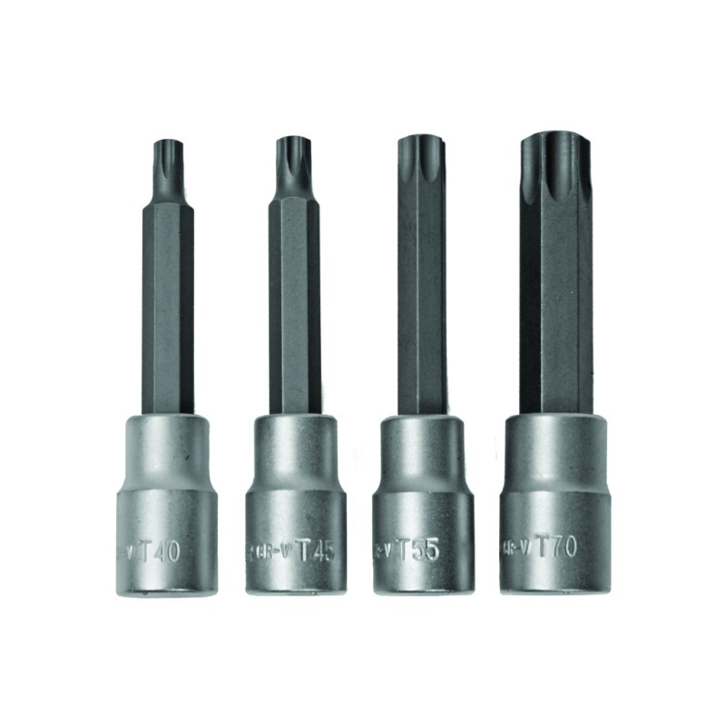 Set 4 biti torx act.1/2" T40-T70 100mm CR-V TMP