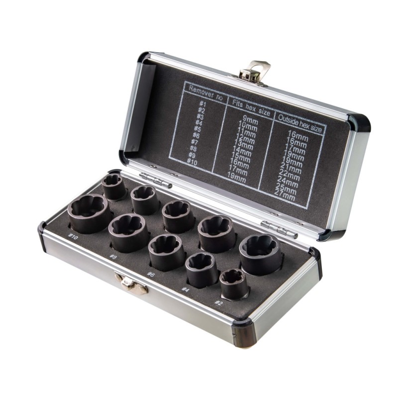 Set 10 buc extractoare suruburi 3/8" - 9-19 mm TMP