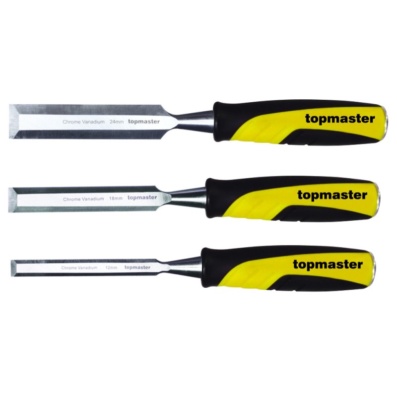 Set 3 dalti pentru lemn (12 . 18 . 24 mm) 65 Mn TMP