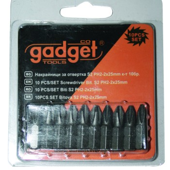 10pcs/Set biti S2 PH-2x25mm GD