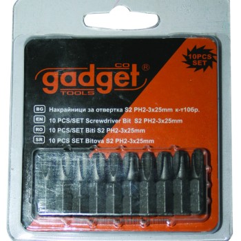 10pcs/Set biti S2 PH-3x25mm GD
