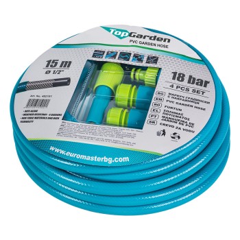 Furtun 1/2" x 15m T+ 4 accesorii TG