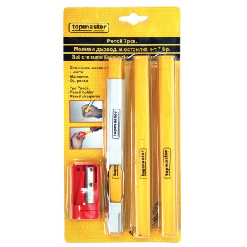 Creioane tamplar + ascutitoare set 7pcs TMP