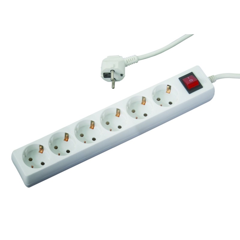 Prelungitor 6 prize 1.5mx1.5mm cu intrerupator