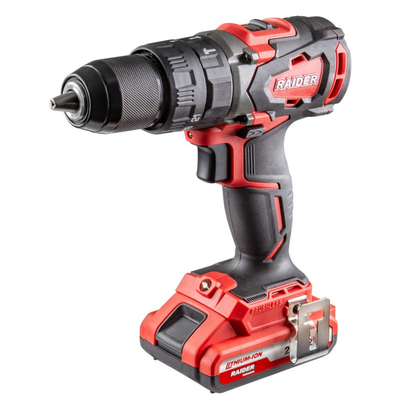 Bormasina cu percutie fara perii 20V 2x2Ah 62Nm RDI-CDB02