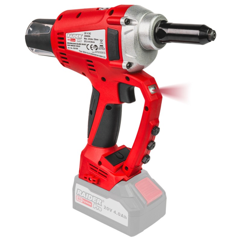 R20 Pistol nituri pop brushless 20000N valiza Solo RDP-BRG20