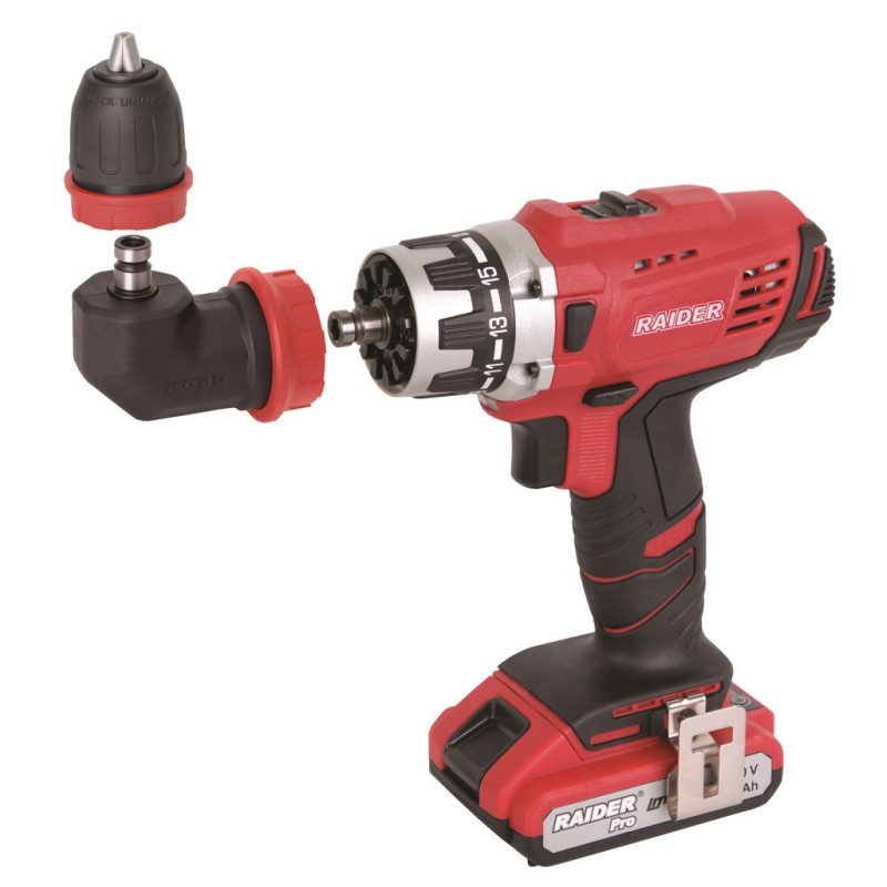 Bormasina Li-Ion 20V 2x2Ah 58Nm adaptor 90° RDP-CDL21