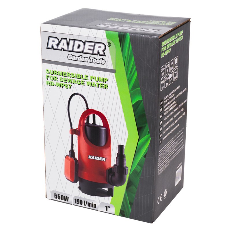 Pompa submersibila  550W 1" 190L/min 7m 10m cablu RD-WP67