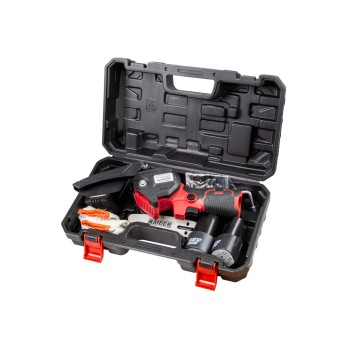 Mini-fierastrau de gradina 12V 4” 2x2Ah cu 3 lanturi in cuti