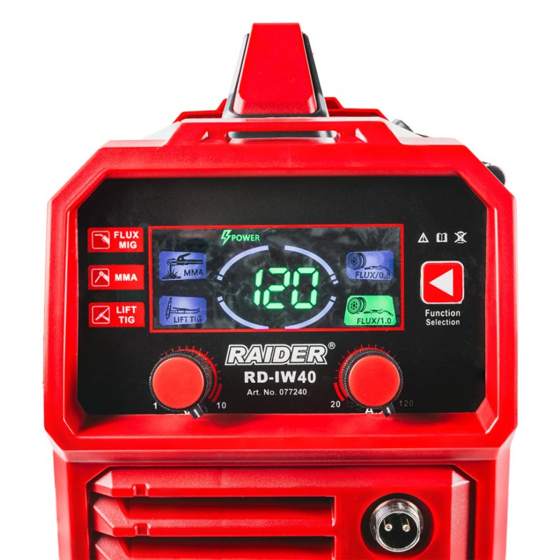 Aparat de sudura inverter MIG/MAG fara gaz & MMA120A RD-IW40