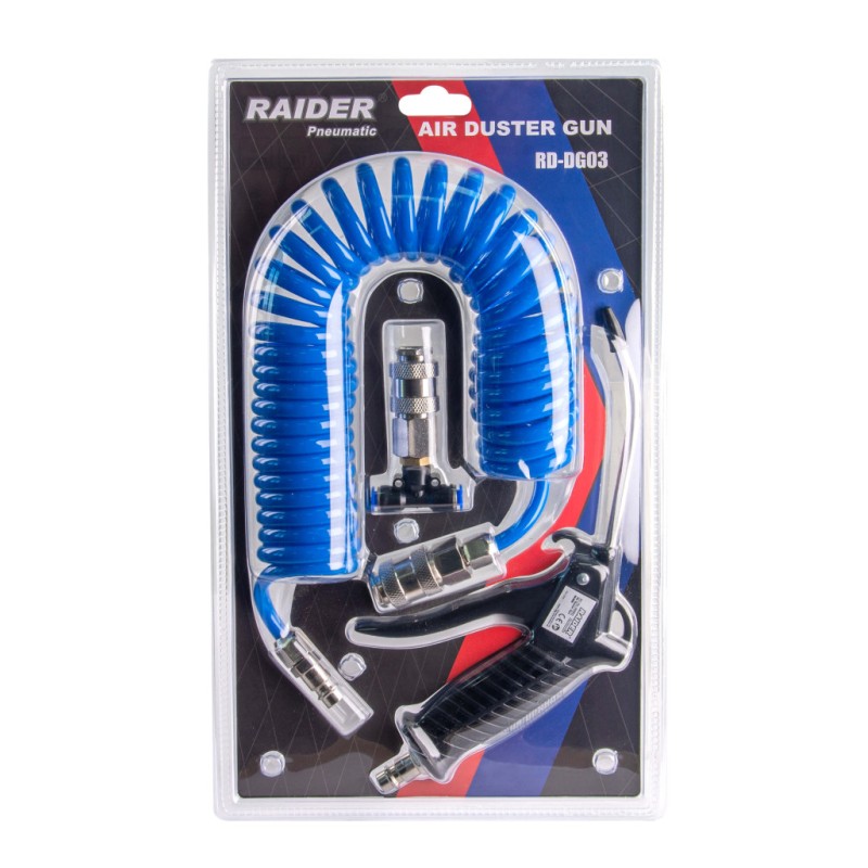 Set pistol pentru suflat cu furtun 5m spiralat 1/4"M&F