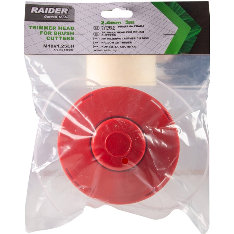 Mosor cu fir pentru motocoasa ø2.40mm x 3m M10x1.25LH RD