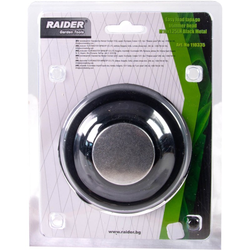 Cap de motocoasa cu incarcare usoara M10x1.25LH negru metal