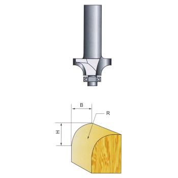 Freza profilata ø17.46mm R2.38mm H6.5mm ø8mm