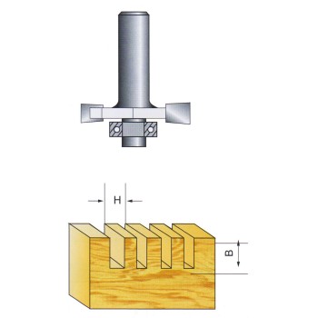 Freza profilata ø31.75 H6.35 B9.37mm prindere ø8 mm