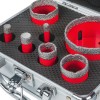 Set de carote diamantate dry M14 Ø8-68mm AL Case