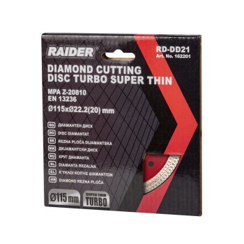 Disc diamantat TURBO super-subtire 115x22.2 mm RD-DD21