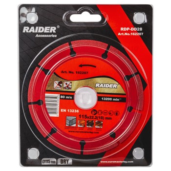 Disc diamantat DRY 115x22.2mm 10mm RDP-DD28