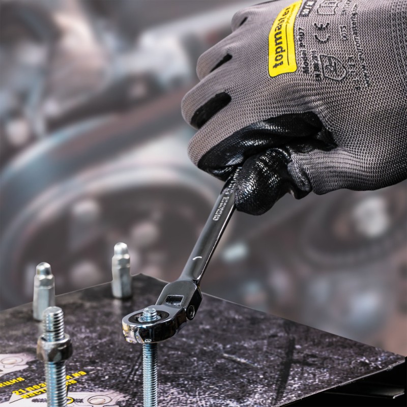 Cheie combinata cu clichet cap flexibil 17mm FLEX CR-V TMP