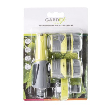 Set duza furtun adaptor robinet 3/4" 1" si conectori LUXE GX