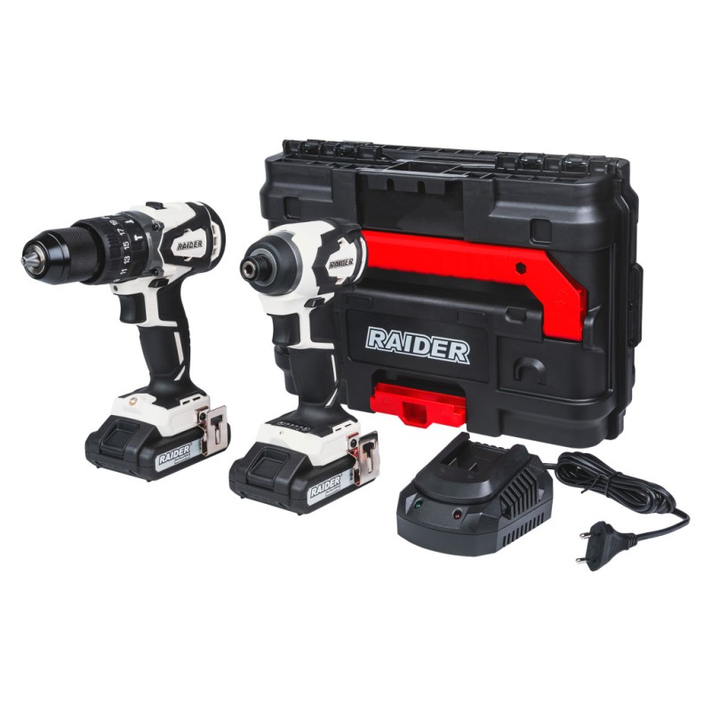 Surubelnita cu impact brushless RDI-CDB04W si HID01W 2x2Ah