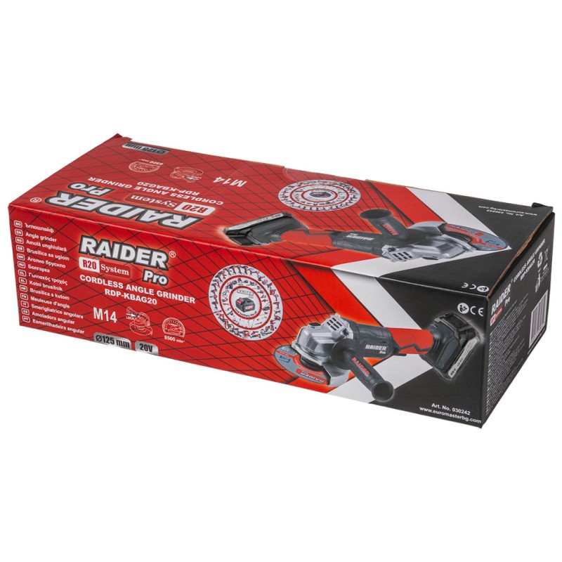 R20 Polizor unghiular Ø125mm 4Ah RDP-KBAG20