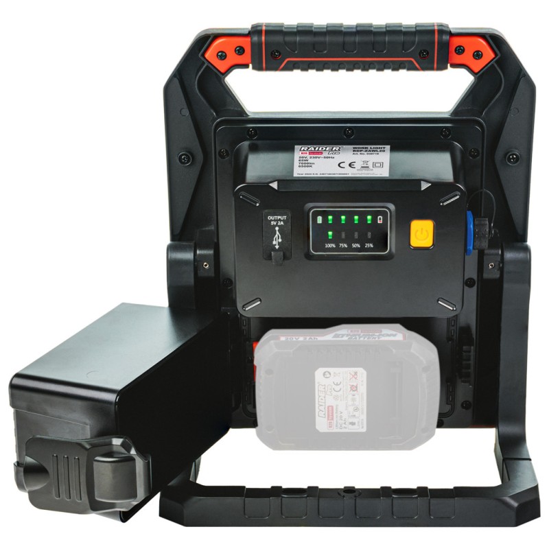 R20 Lampa lucru AC/DC 65W 7000lm dimabilaUSB Solo RDP-ZAWL20