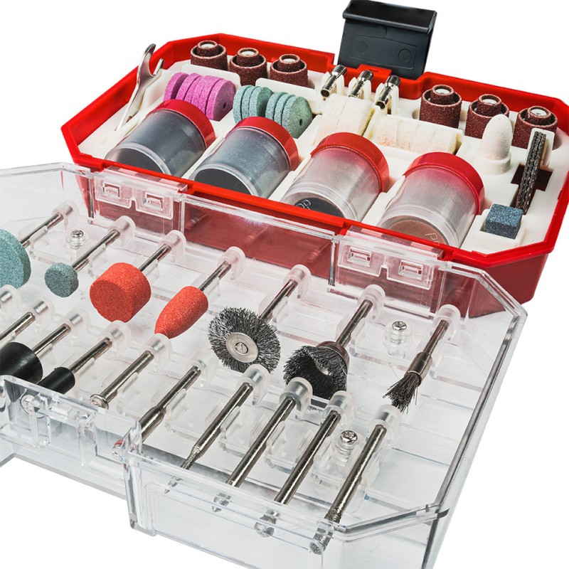 Set 227 accesorii pentru mini polizor drept in cutie