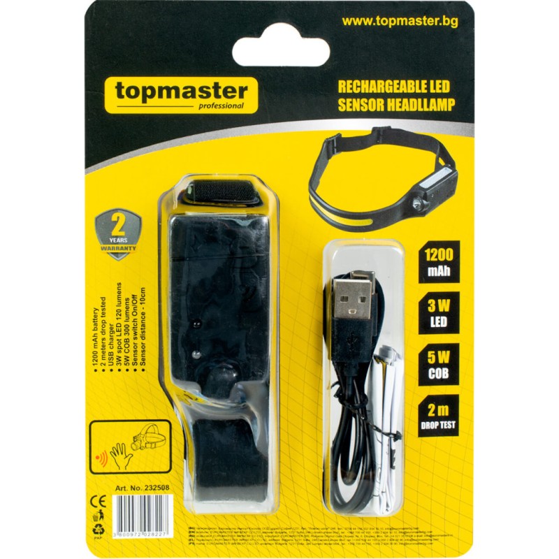 Lanterna frontala LED cu senzor TMP