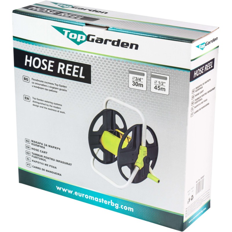 Derulator tambur pentru furtun cadru metalic 45m TG