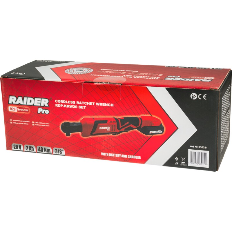 R20 Cheie cu clichet 3/8" 40Nm LED 2Ah RDP-KRW20