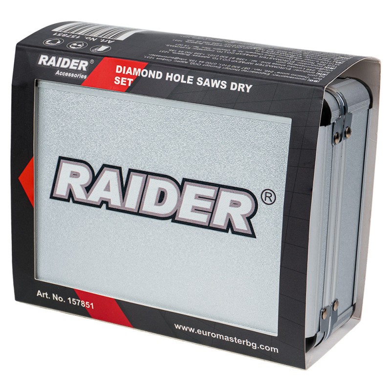 Set de carote diamantate dry M14 Ø8-68mm AL Case