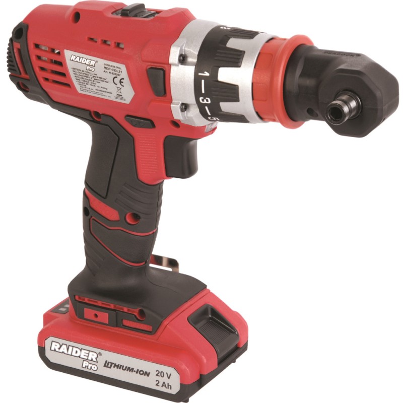 Bormasina Li-Ion 20V 2x2Ah 58Nm adaptor 90° RDP-CDL21