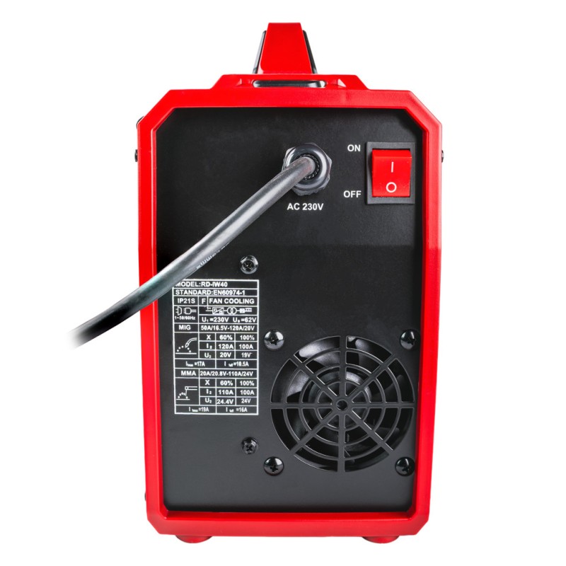 Aparat de sudura inverter MIG/MAG fara gaz & MMA120A RD-IW40