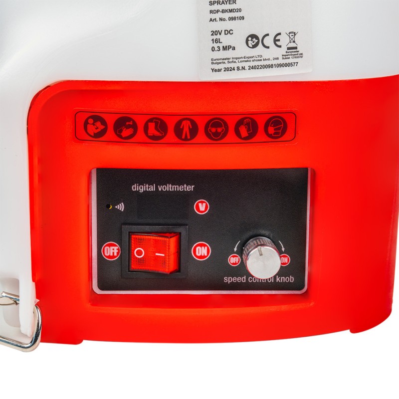 R20 Vermorel 16L 3bar 2Ah RDP-BKMD20