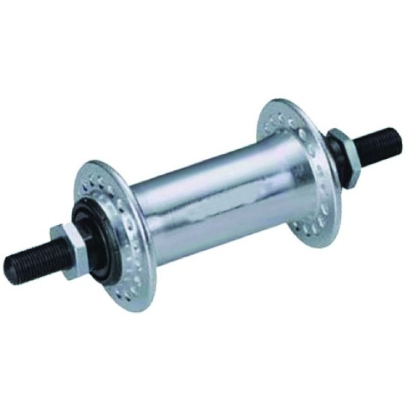 BUTUC FATA - ALUMINIU Gauri: 36  -  Argintiu  -  9x140mm Cale rulare: Bile de Otel O.L.D.: 100mm  -