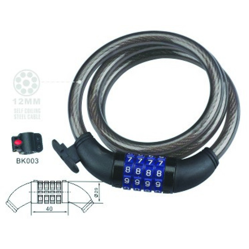 ANTIFURT Cifru  -  Otel Protectie: Manson plastic cauciucat  -  12mm x 120cm