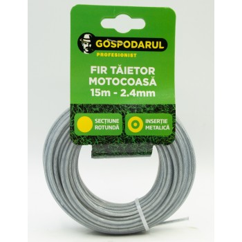 Fir taietor cu insertie metalica 15m - 2.4mm (sectiune rotunda) (MC)