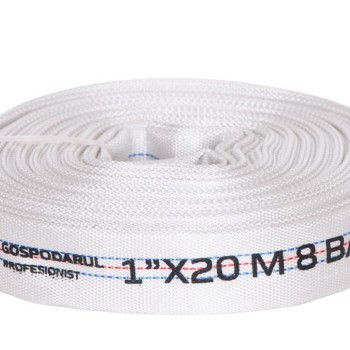 Furtun pompieri - PVC panzat - 1'' - ø 25mm - 8 Bar - tip D - 20m