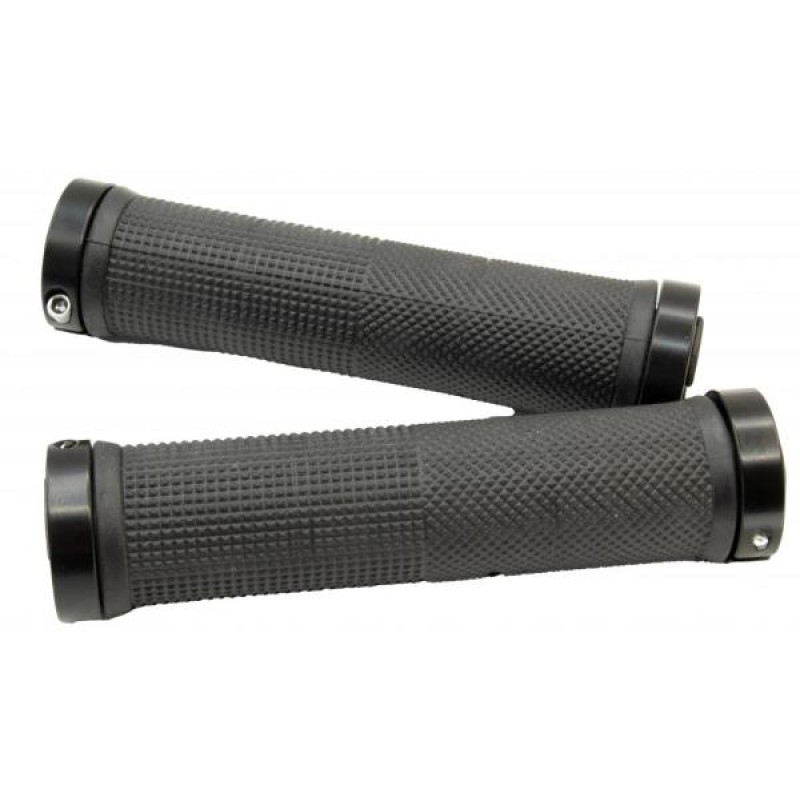 MANSOANE - STRIKE Inele blocare din Aluminiu  -  TPR Forma egonomica  -  Bi-Color (Negru - Gri)  -