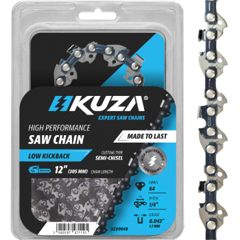 KUZA - Lant pentru drujba, Lungime 12", pas 1/4", grosime 043"-1.1 mm, 64 Zale, 1 lant/pachet