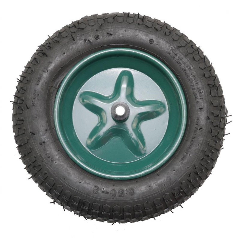 Roata roaba - TT - pentru ax 14mm - mixt - 3.50-8 4PR