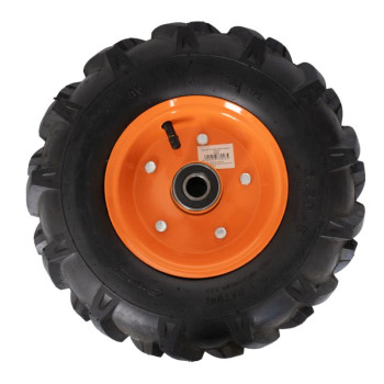 Roata roaba - TT - pentru ax 20mm - cu rulment - crampoane - 3.50-6 4PR