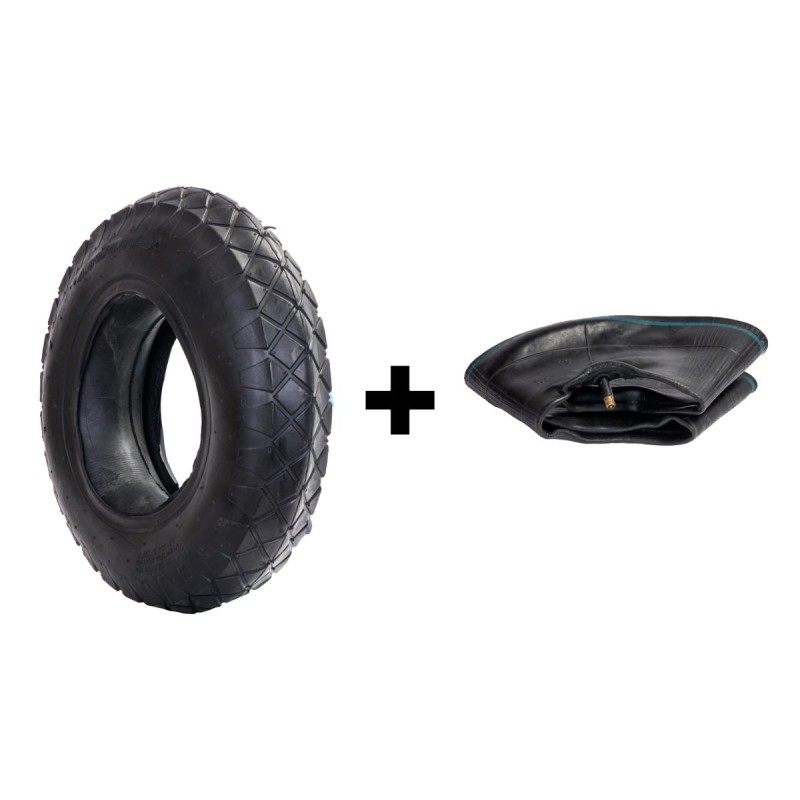 Set cauciuc + camera roaba - 4.00-8 (mixt) - 6PR
dungi rosu + albastru