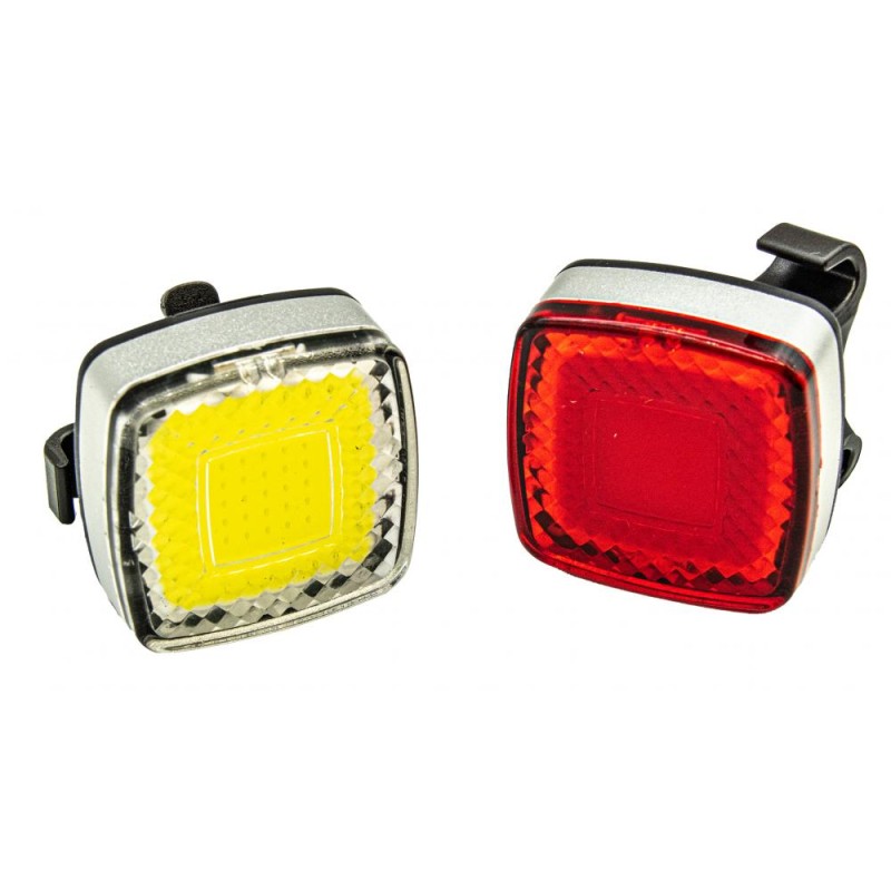 SET LUMINI BICICLETA COB(REINCARCABIL USB)