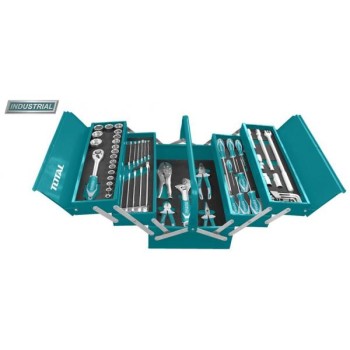 TOTAL - TRUSA DE SCULE IN CUTIE METALICA 59 PIESE (INDUSTRIAL)
