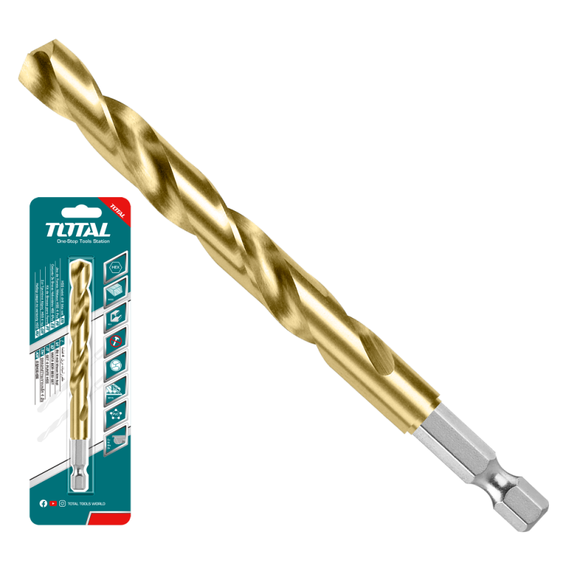 TOTAL - BURGHIU CU CAP BIT PRINDERE HEXAGONALA HSS 7.5MM