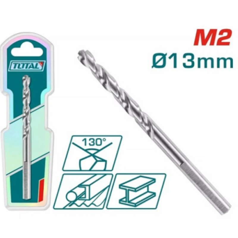 TOTAL - BURGHIU PENTRU METAL M2 HSS - 13MM (INDUSTRIAL)
